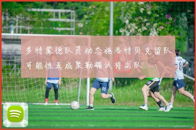 多特蒙德队员动态施洛特贝克留队可能性五成聚勒确认将离队