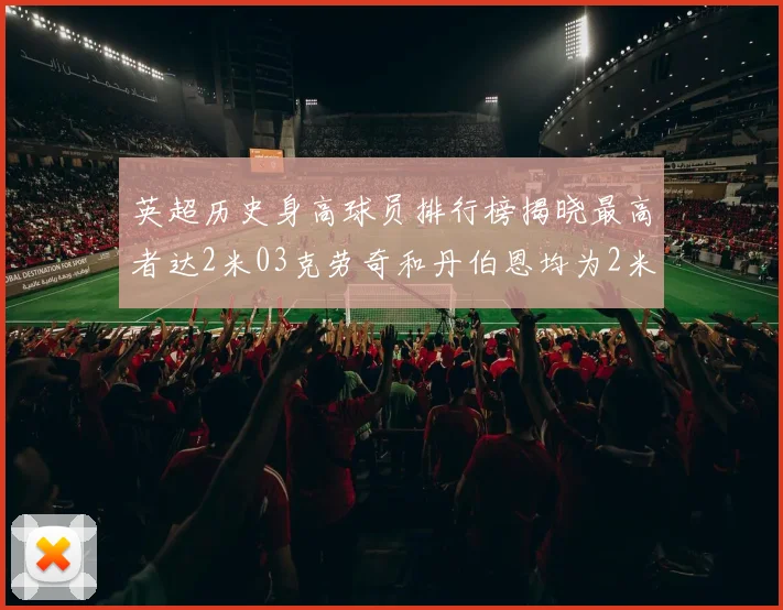 英超历史身高球员排行榜揭晓最高者达2米03克劳奇和丹伯恩均为2米01